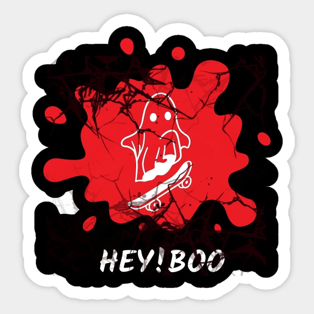 Boo-Yah! Ghostly Good Vibes Only Sticker by benzshope